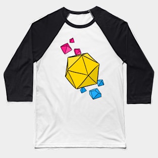 Pan Pride Colors Dice Baseball T-Shirt